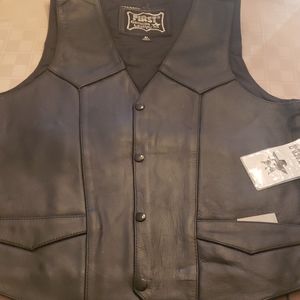 Buffalo Leather biker vest new medium